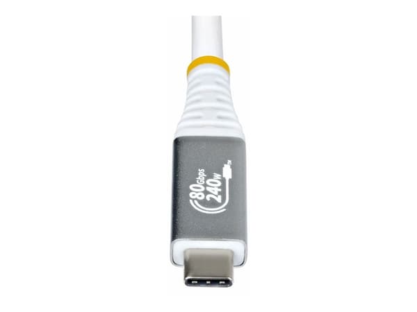 StarTech.com CC1M80GUSB4CABLEW, 1 m, USB C, USB C, USB4 Gen 4x2, 80 Gbit/s, Valkoinen