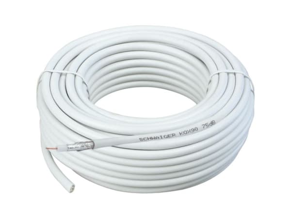 Schwaiger Kabel / Adapter, 50 m, Valkoinen