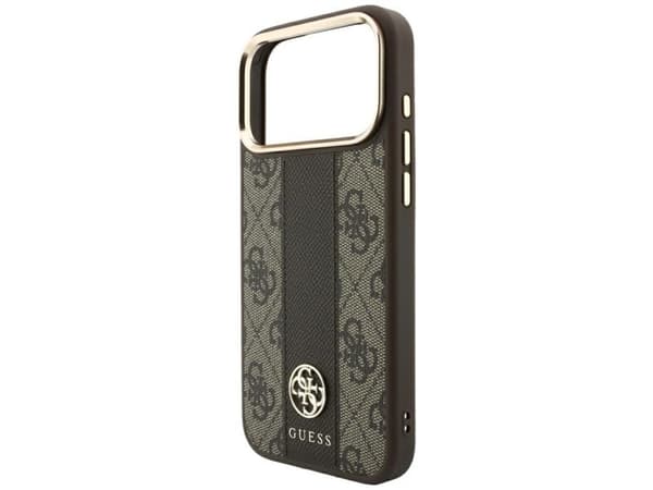 Guess 4G with Stripe Round and Classic Logos MagSafe Case for iPhone 17 Pro Max / 18 Pro Max - Brown