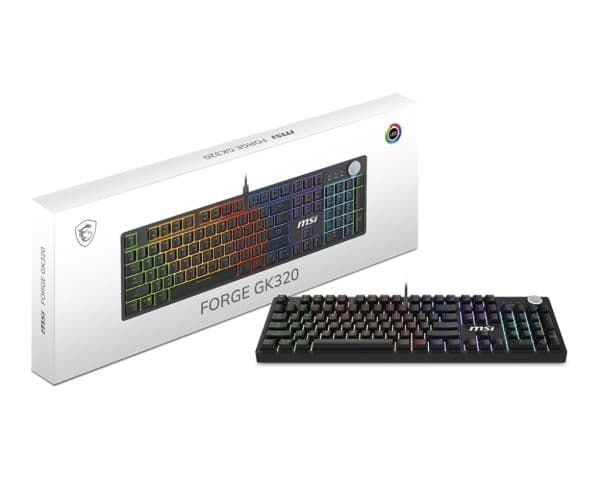 MSI FORGE GK-320 RED -pelinäppäimistö langallinen