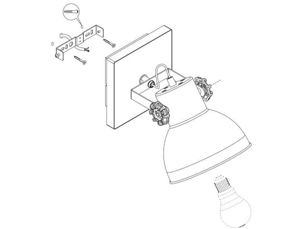 EGLO BARNSTAPLE vegglampe antikk brun
