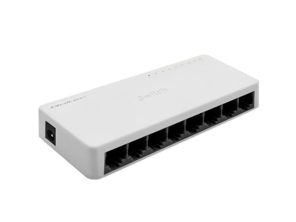 Qoltec - Switch - ohanterad - 8 x 10/100 - skrivbordsmodell