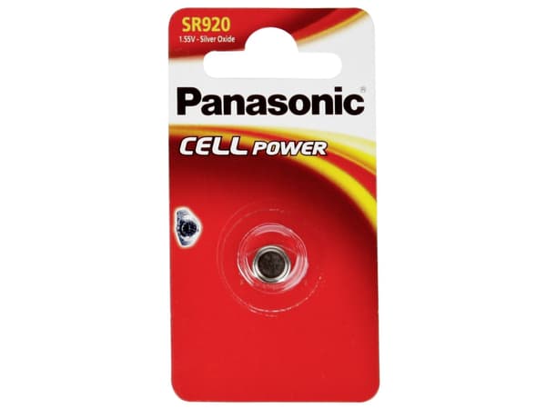 Panasonic SR-920, Engångsbatteri, 1,55 V, 45 mAh, 9,5 mm, 9,5 mm, 2,05 mm