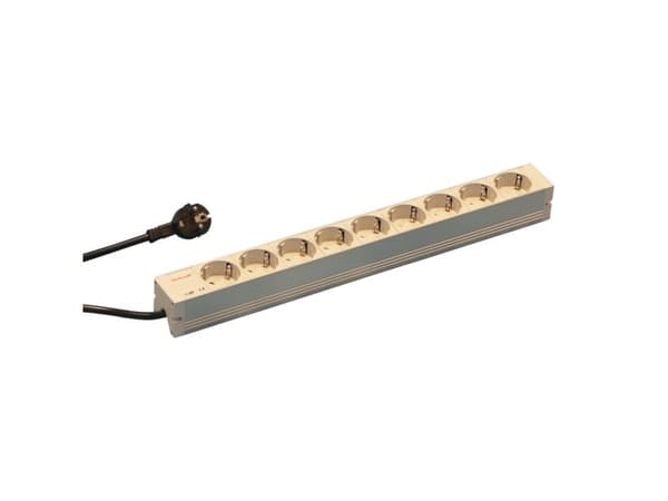 Schroff 60110-202, Perus, 1U, Vaaka/Pysty, Alumiini, Harmaa, 9 AC-pistorasia(a)