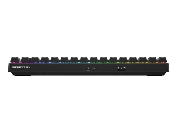 CHERRY XTRFY K33 Compact Wireless, Langaton, USB + RF Wireless + Bluetooth, Mem-chanical key switch, AZERTY, RGB LED, Musta