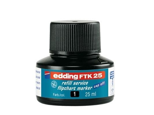 Edding uudelleentäytettävä fläppitaulumerkintämuste e-FTK 25 EDDING, musta