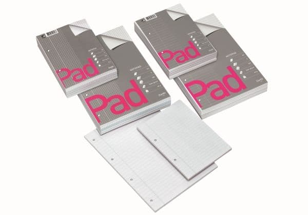 Block A5 Bantex standard, fodrat, perforerat - (5 st.)