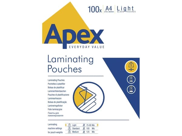 Lamineringsfickor A4 klar 75/80 micron - (100 st.)