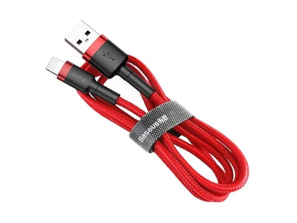 Baseus Cafule USB-A til Lightning-kabel 2.4A QC 3.0 0,5 m - rød