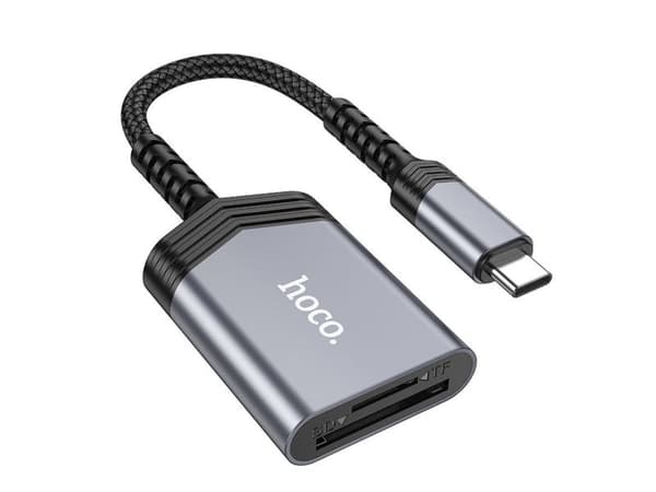HOCO USB-C-kortleser - SD/TF opptil 2 TB