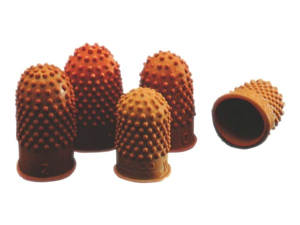 Rexel Size 1 - Fingerborg - mörkorange (paket om 10)