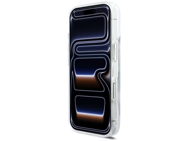 Karl Lagerfeld Liquid Glitter Karl Script MagSafe-deksel for iPhone 17 Pro - klar