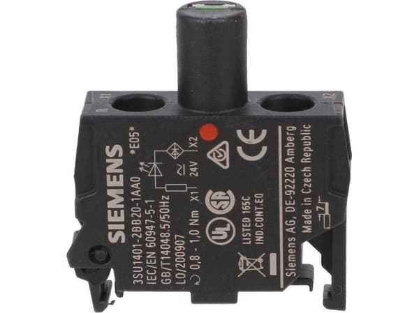 Siemens 3SU1401-2BB20-1AA0 LED-modul Rød 24 V DC/AC 5 stk