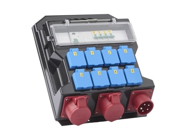 HEATCOM LT RAKENNUSVIRTA 16A 8x SCHUKO OUTPUTS - IP 44
