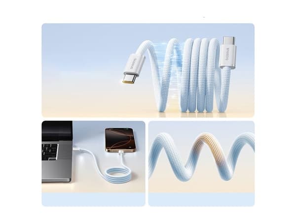 Baseus USB-C til USB-C kabel 1 m, blå (6932172691400)