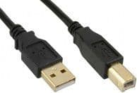 MicroConnect - USB-kabel - USB typ B (hane) till USB (hane) - USB 2.0 - 5 m - svart