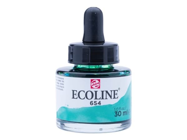 Ecoline nestemäinen vesiväri pullossa Fir Green 654