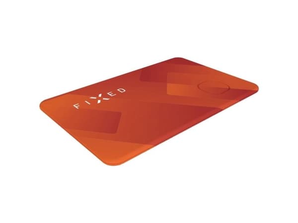 FIXED Smart tracker FIXED Tag Card med Find My, trådløs lading, oransje