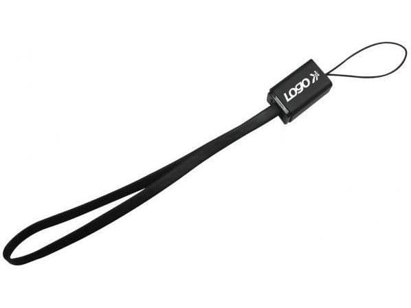 Logo USB-A - microUSB-kaapeli 0,3 m musta (33628)