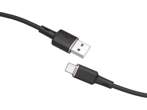 Acefast USB-A - USB-C 1,2 m USB-kaapeli Musta (6974316280767)
