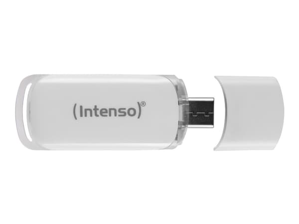 Intenso Flash Line - USB-flashstasjon - 64 GB - USB-C 3.1 Gen 1 - hvit