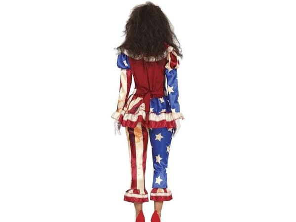 Blodig patriotisk clownkostym