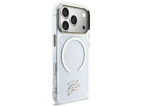 Karl Lagerfeld IML KL Script Logo MagSafe-etui for iPhone 17 Pro Max - klar