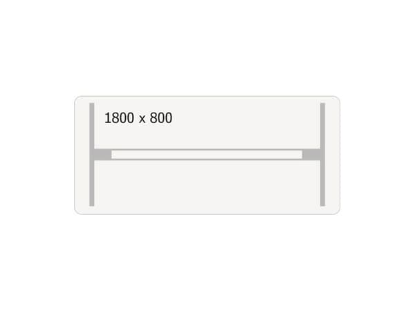 Lyft-/sänkbart bord DNA 180x80 cm vit 2-benig/vit