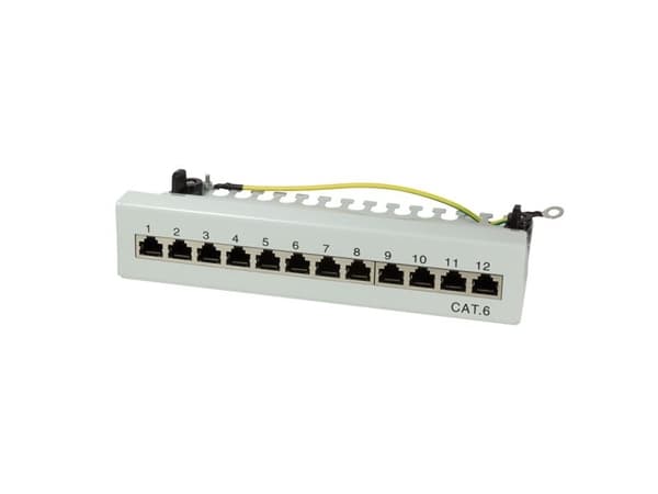 LogiLink NP0017A, Cat6, Grå, Stål, Rackmontering, 1U, RoHS