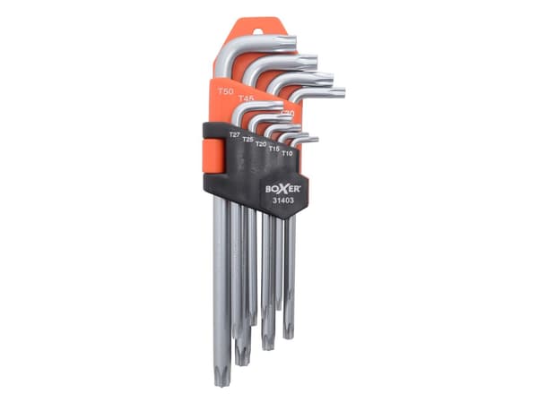Boxer® TORX nøglesæt 9 dele krom-vanadium