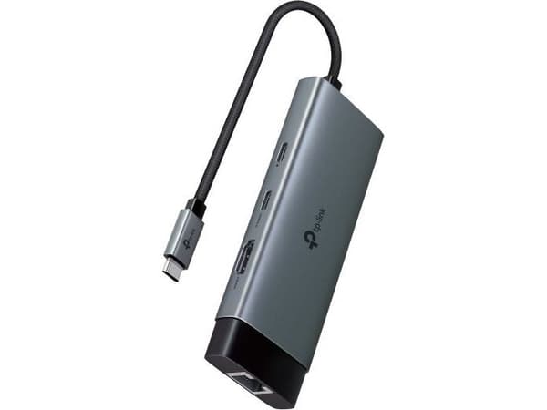 TP-Link UH6120C, USB Type-C, USB Type-C, Grå, Rund kabel, 0,18 m, 118,2 mm