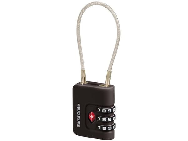 Samsonite Cablelock 3 Dial Tsa, Black