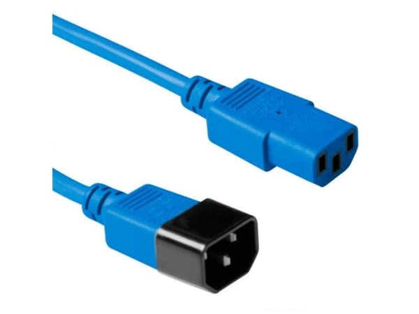 ACT strömkabel blå 5 m C13 till C14 (AK5430)
