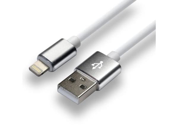 Everactive CBS-1IW, 1 m, Lightning, USB A, Hankjønn, Hankjønn, Hvit