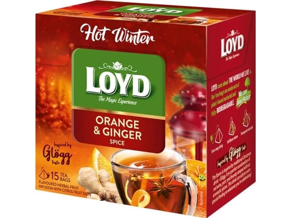 LOYD te Hot Winter Orange & Ginger 15 tepåsar