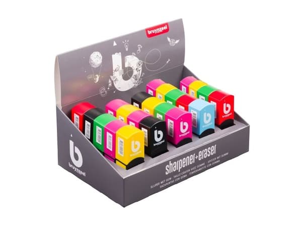 Bruynzeel vässare + suddgummi display | 25 st