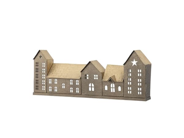 BLOOMINGVILLE Noeli lysestake til telys, gull, metall