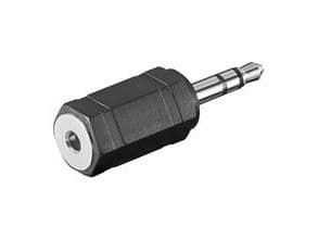 Goobay A 229, 3,5 mm, 2,5 mm, Sort