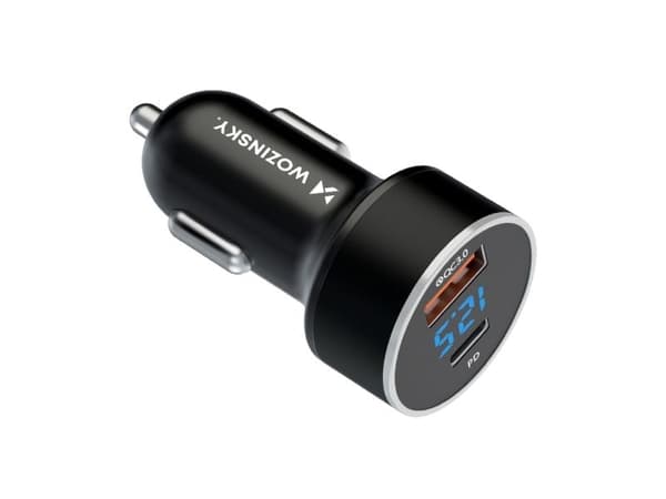 Wozinsky bil-lader USB-C USB-A 36W - svart