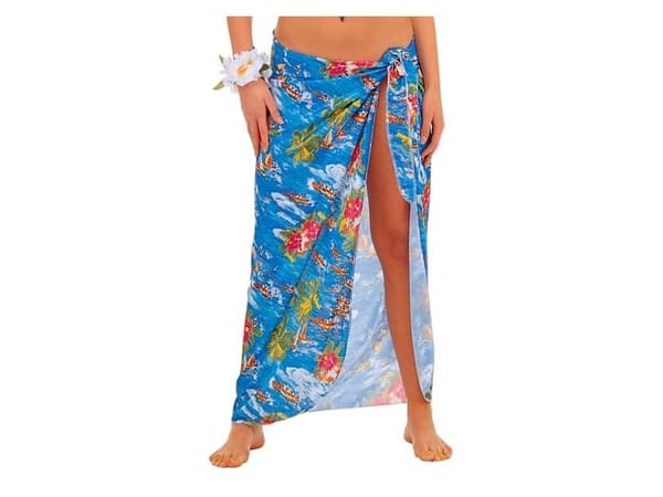 Hawaii pareo, lys blå