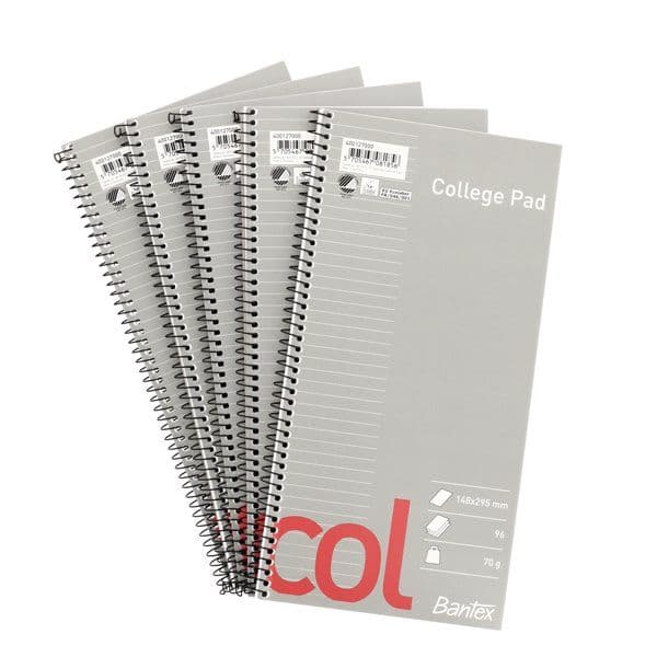 Bantex COL studiebok 148x295 mm, linjer, ustrukturert