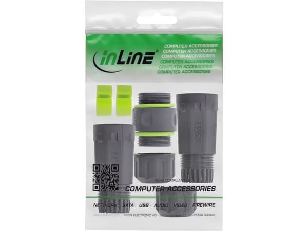 InLine USB-C-kabelkoppling IP68 2x USB-C-uttag skärmad M20 (69927L)