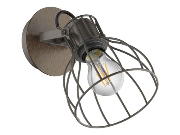 EGLO SAMBATELLO vegglampe E27 antikk/nød
