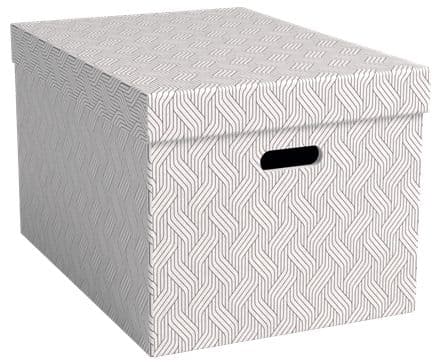 Leitz VON 61420001, Förvaringslåda, Vit, Rektangulär, Kartong, Mönstrad, inomhus