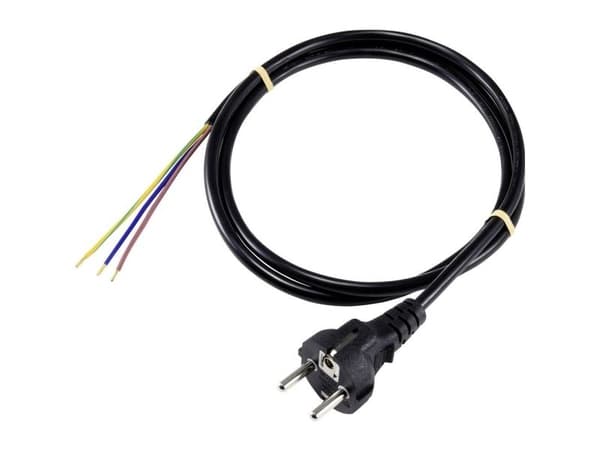 Sygonix SY-5178372 Power Network Cable Black 5 m