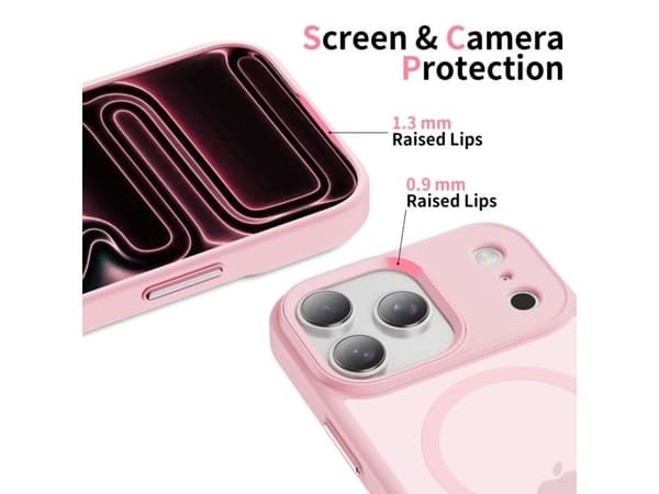 Tech-Protect MagMat MagSafe-deksel til iPhone 17 Pro - Rosa