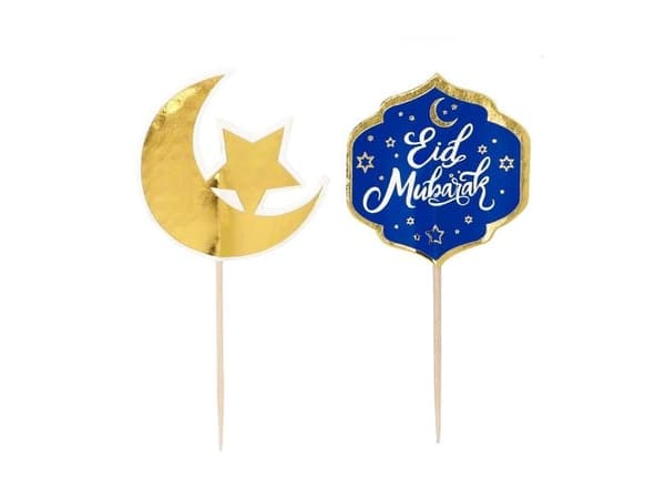 Cupcake asetettu Eid Mubarak
