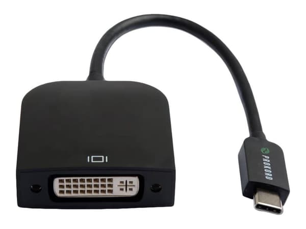 Prokord PREMIUM DVI Adapter 1080P@60Hz SINGLE LINK USB-C Han DVI-D Hun Sort
