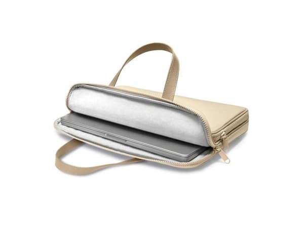 Tech-Protect bæreskål/bæremappe for 13-14" laptop - beige