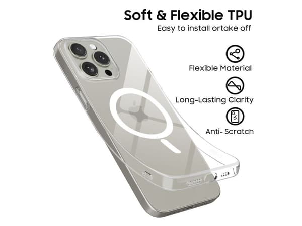 Tech-Protect FlexAir MagSafe-skal för iPhone 15 Pro - klar